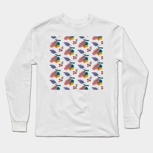 retro falling leaves 3 Long Sleeve T-Shirt